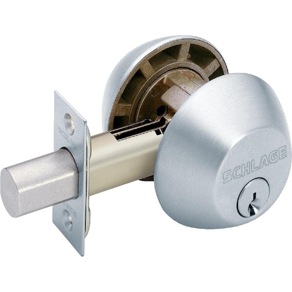 Schlage Light-Duty Commercial Satin Chrome Double Cylinder Deadbolt B62CSG626 - main